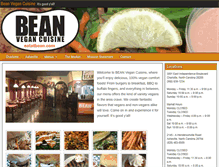 Tablet Screenshot of eatatbean.com